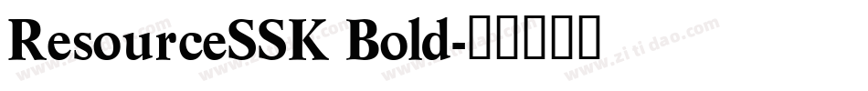 ResourceSSK Bold字体转换